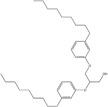 1,2-ビス(3-ノニルフェノキシ)-3-プロパノール 化学構造式