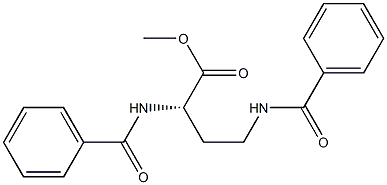[S,(-)]-2,4-Di(benzoylamino)butyric acid methyl ester Structure