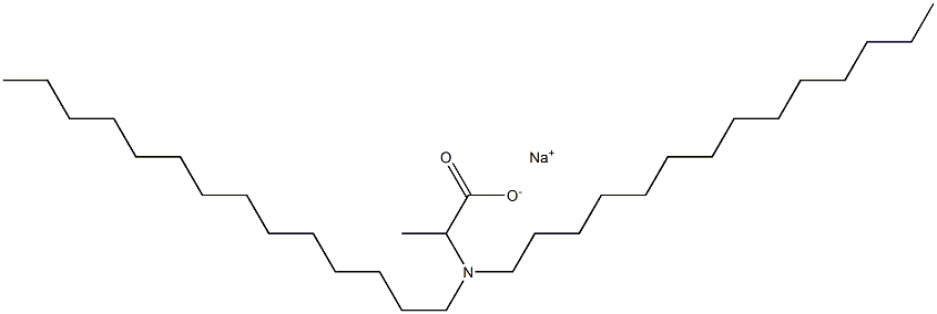 2-(Ditetradecylamino)propanoic acid sodium salt Structure