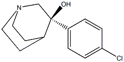 (3R)-3-(4-Chlorophenyl)-1-azabicyclo[2.2.2]octan-3-ol,,结构式