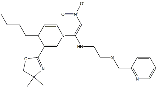  N-[2-Nitro-1-[[4-butyl-3-(4,4-dimethyl-2-oxazolin-2-yl)-1,4-dihydropyridin]-1-yl]ethenyl]-2-[(2-pyridinylmethyl)thio]ethanamine