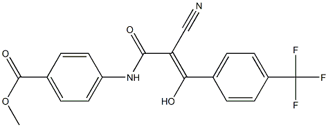 4-[2-Cyano-3-hydroxy-3-(4-trifluoromethylphenyl)acryloylamino]benzoic acid methyl ester 结构式