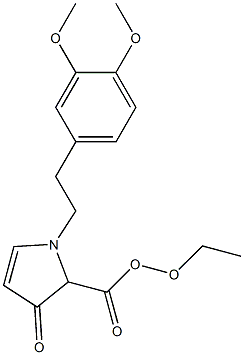 1-[2-(3,4-Dimethoxyphenyl)ethyl]-2,3-dihydro-2-hydroxy-3-oxo-1H-pyrrole-2-carboxylic acid ethyl ester Struktur