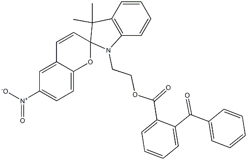 2-Benzoylbenzoic acid 2-[3,3-dimethyl-6'-nitrospiro[1H-indole-2(3H),2'-[2H-1]benzopyran]-1-yl]ethyl ester Structure