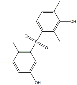 3,3'-Dihydroxy-2,4,5',6'-tetramethyl[sulfonylbisbenzene] 结构式