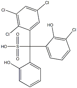(3-Chloro-2-hydroxyphenyl)(2,3,5-trichlorophenyl)(2-hydroxyphenyl)methanesulfonic acid Struktur