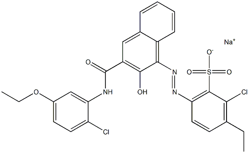 2-Chloro-3-ethyl-6-[[3-[[(2-chloro-5-ethoxyphenyl)amino]carbonyl]-2-hydroxy-1-naphtyl]azo]benzenesulfonic acid sodium salt
