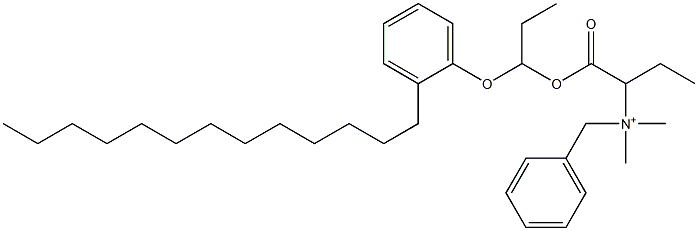 N,N-Dimethyl-N-benzyl-N-[1-[[1-(2-tridecylphenyloxy)propyl]oxycarbonyl]propyl]aminium Structure