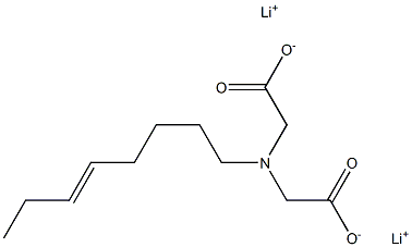 (5-Octenyl)iminodiacetic acid dilithium salt Structure