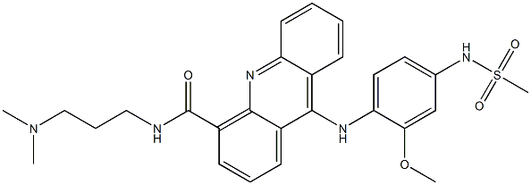 N-(3-Dimethylaminopropyl)-9-(4-methylsulfonylamino-2-methoxyphenylamino)acridine-4-carboxamide