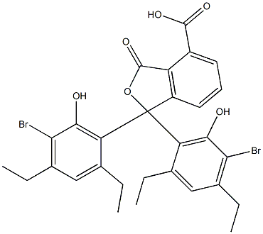 1,1-Bis(5-bromo-2,4-diethyl-6-hydroxyphenyl)-1,3-dihydro-3-oxoisobenzofuran-4-carboxylic acid Struktur