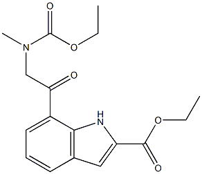 7-[2-[(Ethoxycarbonyl)(methyl)amino]acetyl]-1H-indole-2-carboxylic acid ethyl ester Structure