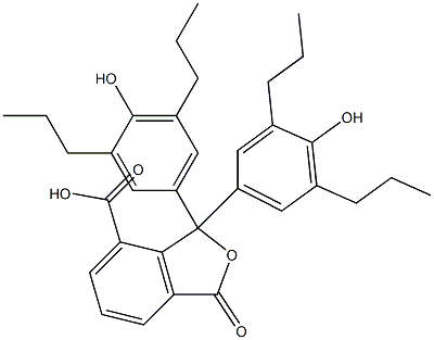 1,3-Dihydro-1,1-bis(4-hydroxy-3,5-dipropylphenyl)-3-oxoisobenzofuran-7-carboxylic acid Struktur
