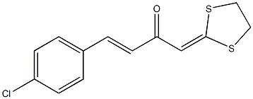 1-(1,3-ジチオラン-2-イリデン)-4-(4-クロロフェニル)-3-ブテン-2-オン 化学構造式