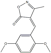 3-Methyl-4-(2,5-dimethoxybenzylidene)isoxazol-5(4H)-one Structure