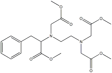 2-[N-(Methoxycarbonylmethyl)-N-[2-[bis(methoxycarbonylmethyl)amino]ethyl]amino]-3-(phenyl)propionic acid methyl ester Struktur