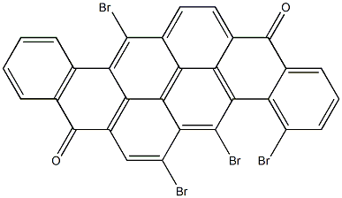 4,5,6,13-テトラブロモ-8,16-ピラントレンジオン 化学構造式