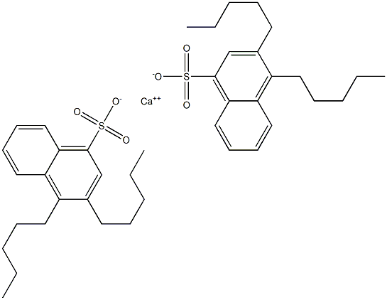ビス(3,4-ジペンチル-1-ナフタレンスルホン酸)カルシウム 化学構造式