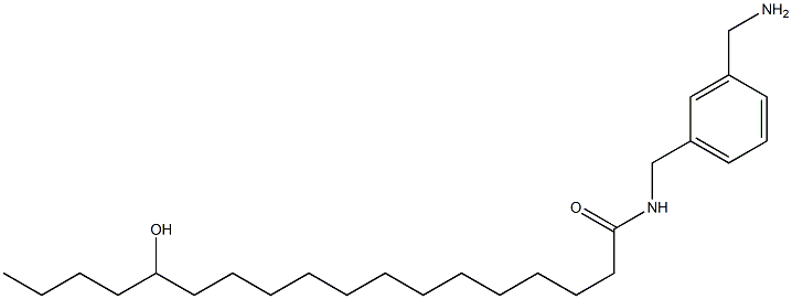 14-Hydroxy-N-(3-aminomethylbenzyl)stearamide Struktur