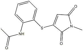 2-(2-Acetylaminophenylthio)-N-methylmaleimide Structure