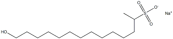14-ヒドロキシテトラデカン-2-スルホン酸ナトリウム 化学構造式