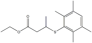 3-[(2,3,5,6-テトラメチルフェニル)チオ]酪酸エチル 化学構造式