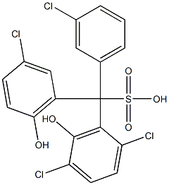 (3-Chlorophenyl)(3-chloro-6-hydroxyphenyl)(2,5-dichloro-6-hydroxyphenyl)methanesulfonic acid