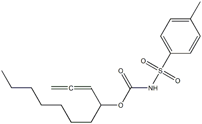 N-トシルカルバミド酸1-(1,2-プロパジエニル)オクチル 化学構造式