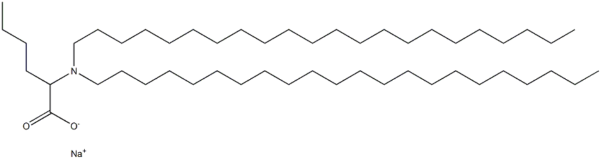 2-(ジドコシルアミノ)ヘキサン酸ナトリウム 化学構造式