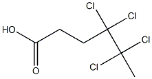 4,4,5,5-テトラクロロヘキサン酸 化学構造式