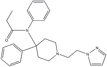 N-(Phenyl)-N-[1-(2-(1H-pyrazol-1-yl)ethyl)-4-phenylpiperidin-4-yl]propanamide Structure