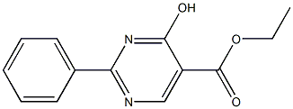 2-フェニル-4-ヒドロキシピリミジン-5-カルボン酸エチル 化学構造式