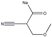 3-メトキシ-2-(ソジオカルボニル)プロピオノニトリル 化学構造式