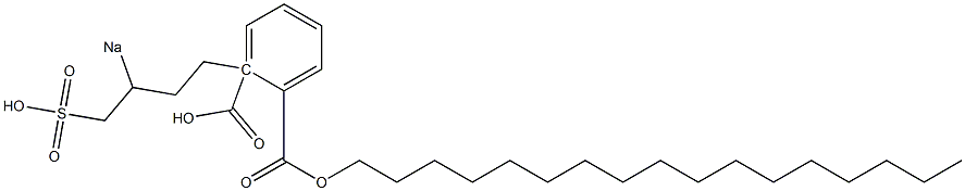 Phthalic acid 1-heptadecyl 2-(3-sodiosulfobutyl) ester Struktur