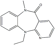 6,11-Dihydro-11-ethyl-6-methyl-5H-pyrido[2,3-b][1,5]benzodiazepin-5-one 结构式