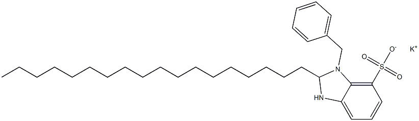 1-ベンジル-2,3-ジヒドロ-2-オクタデシル-1H-ベンゾイミダゾール-7-スルホン酸カリウム 化学構造式
