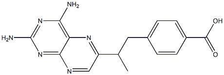 4-[2-(2,4-Diaminopteridin-6-yl)propyl]benzoic acid Struktur