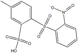 5-Methyl-2-[(2-nitrophenyl)sulfonyl]benzenesulfonic acid|