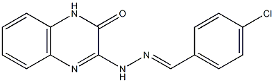 3-[2-(4-Chlorobenzylidene)hydrazino]quinoxalin-2(1H)-one 结构式