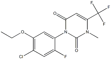 3-(4-Chloro-5-ethoxy-2-fluorophenyl)-1-methyl-6-(trifluoromethyl)pyrimidine-2,4(1H,3H)-dione Struktur
