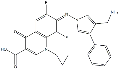 7-[3-[(Amino)methyl]-4-phenylpyrrolizino]-1-cyclopropyl-6,8-difluoro-1,4-dihydro-4-oxo-3-quinolinecarboxylic acid|