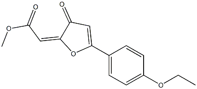 2-Methoxycarbonylmethylene-5-(4-ethoxyphenyl)furan-3(2H)-one,,结构式