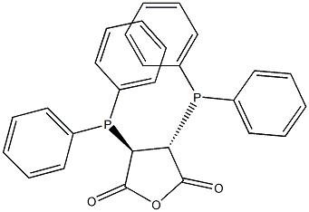 (2R,3R)-2,3-ビス(ジフェニルホスフィノ)こはく酸無水物 化学構造式