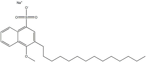 4-メトキシ-3-テトラデシル-1-ナフタレンスルホン酸ナトリウム 化学構造式