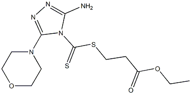 3-Amino-5-morpholino-4H-1,2,4-triazole-4-dithiocarboxylic acid 2-ethoxycarbonylethyl ester