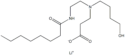 3-[N-(4-Hydroxybutyl)-N-[2-(octanoylamino)ethyl]amino]propionic acid lithium salt,,结构式