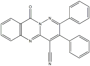 2,3-Diphenyl-4-cyano-10H-pyridazino[6,1-b]quinazolin-10-one Struktur