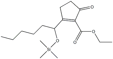 5-Oxo-2-(1-trimethylsilyloxyhexyl)-1-cyclopentene-1-carboxylic acid ethyl ester 结构式