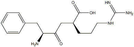 (2S)-5-[(Aminoiminomethyl)amino]-2-[(S)-3-amino-4-phenyl-2-oxobutyl]pentanoic acid Structure