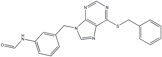 N-[3-[[6-(Benzylthio)-9H-purin-9-yl]methyl]phenyl]formamide Structure